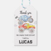 Monster Truck Birthday Bedankt Label Cadeaulabel (Voorkant)
