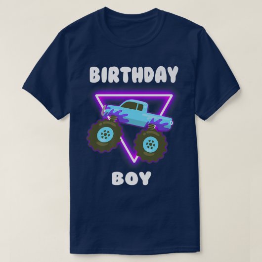 Monster Truck Birthday Boy T-shirt (Design voorkant)