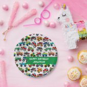 Monster Truck Birthday Custom Papieren Bordje (Feest)