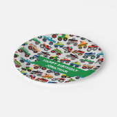 Monster Truck Birthday Custom Papieren Bordje (Gekanteld)