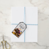 Monster Truck Birthday Fire Flames  Cadeaulabel (Met Touw)