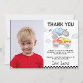 Monster Truck Birthday Foto bedankt (Voorkant)