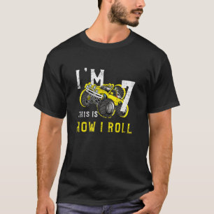 Monster Truck Birthday Ik ben zeven jaar oud. T-shirt