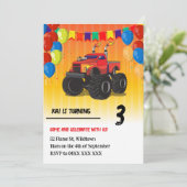 Monster Truck Birthday Kaart (Staand voorkant)