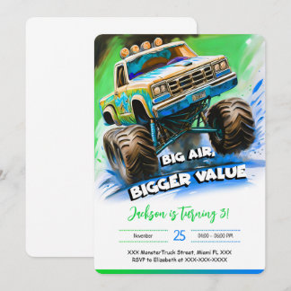 Monster Truck Birthday Kaart