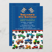 Monster Truck Birthday Kaart (Voorkant / Achterkant)