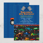 Monster Truck Birthday Kaart (Voorkant / Achterkant)