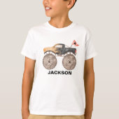 Monster truck birthday kid T-Shirt (Voorkant)