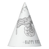 Monster Truck Birthday - Kleur uw eigen Pet. Feesthoedjes (Links)