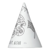 Monster Truck Birthday - Kleur uw eigen Pet. Feesthoedjes (Rechts)