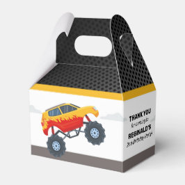 Monster Truck Birthday Party Favor Box Bedankdoosjes