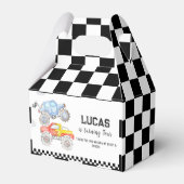 Monster Truck Birthday Party Favor Box Bedankdoosjes (Achterkant)