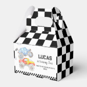 Monster Truck Birthday Party Favor Box Bedankdoosjes (Voorkant Zijde)