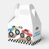 Monster Truck Birthday Party Favor Box Bedankdoosjes (Achterkant)