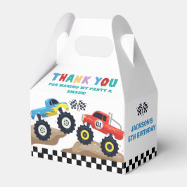 Monster Truck Birthday Party Favor Box Bedankdoosjes