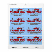 Monster Truck Birthday Party Favor Labels (Full Sheet)