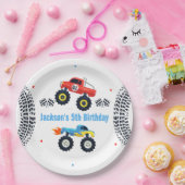 Monster Truck Birthday Party Paper Borden Papieren Bordje (Feest)