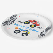Monster Truck Birthday Party Paper Borden Papieren Bordje (Gekanteld)