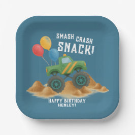 Monster Truck Birthday Party Papieren Bordje