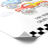 Monster Truck Birthday Party Table Sign Poster (Hoek)