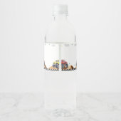 Monster Truck Birthday Party Water Flaconetiket Waterfles Etiket (Achterkant)