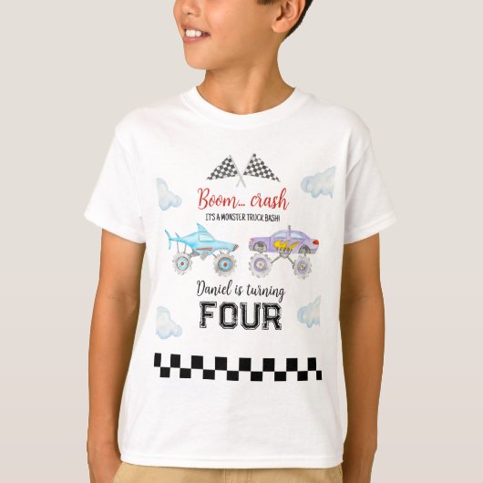 Monster Truck Birthday T-shirt (Voorkant)