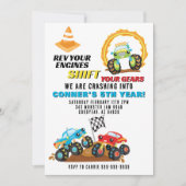Monster Truck Birthday Uitnodiging (Voorkant)