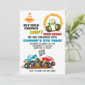Monster Truck Birthday Uitnodiging (Staand voorkant)