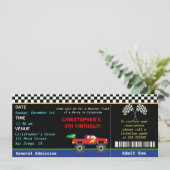 Monster Truck Birthday Uitnodiging (Staand voorkant)