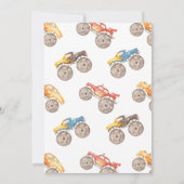 Monster Truck Birthday Uitnodiging | Monster Truck (Achterkant)