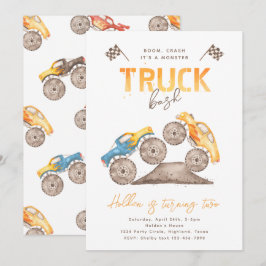 Monster Truck Birthday Uitnodiging | Monster Truck