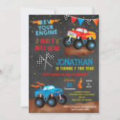 Monster Truck Birthday Uitnodigingen voor jongen (Voorkant)
