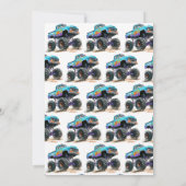 Monster Truck Blauwe Verjaardag Kaart (Achterkant)