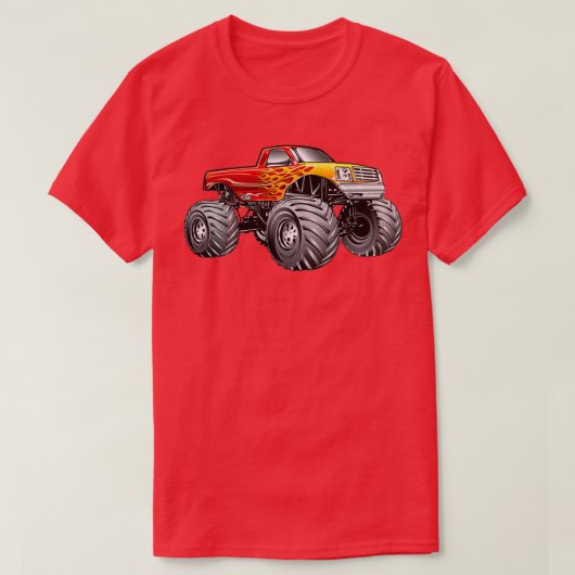 Monster Truck Blazing Flame 2 T-shirt (Design voorkant)