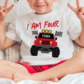 Monster Truck Boy 4e verjaardag gepersonaliseerd
