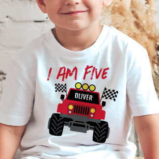 Monster Truck Boy 5e verjaardag gepersonaliseerd
