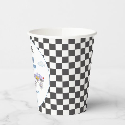 Monster Truck Boy Baby shower Papieren Bekers (Links)