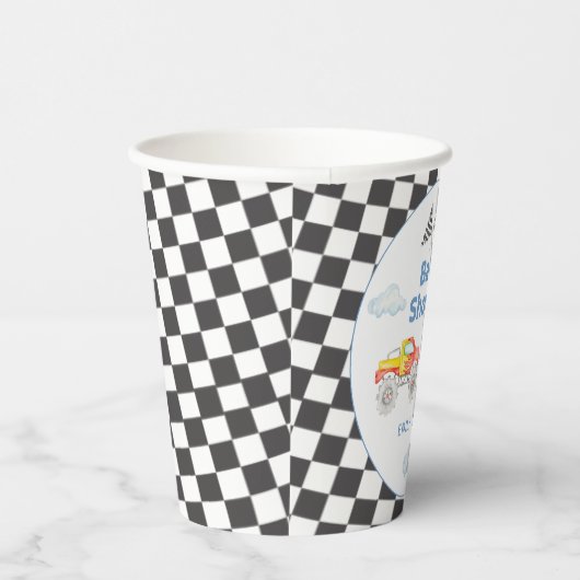 Monster Truck Boy Baby shower Papieren Bekers (Rechts)