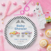 Monster Truck Boy Baby shower Papieren Bordje (Feest)