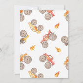 Monster Truck Boy maakte vier speed 4e verjaardag Kaart (Achterkant)