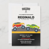 Monster Truck Boy Racing Birthday Jam Kaart (Voorkant)