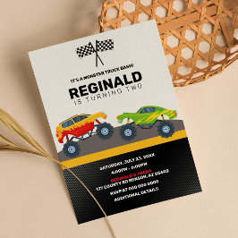 Monster Truck Boy Racing Birthday Jam Kaart