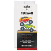 Monster Truck Boy Racing Birthday Jam Ticket
