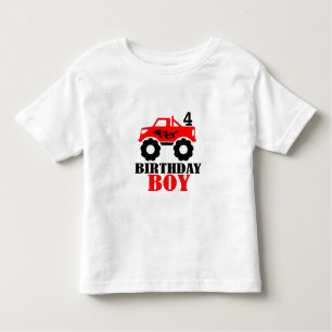 Monster Truck Boys Age Birthday Kinder Shirts