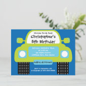 Monster Truck Boys Birthday Party Kaart (Staand voorkant)