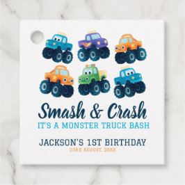 Monster Truck Boys Leuke Verjaardag Bedankjes Labels