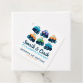 Monster Truck Boys Leuke Verjaardag Bedankjes Labels (In situ)