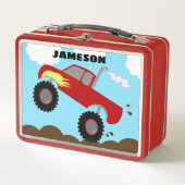 Monster Truck Boys Rode Lunchbox Craft Supply Box (Voorkant)