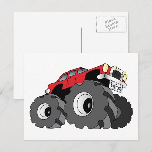 Monster Truck Briefkaart (Voorkant / Achterkant)