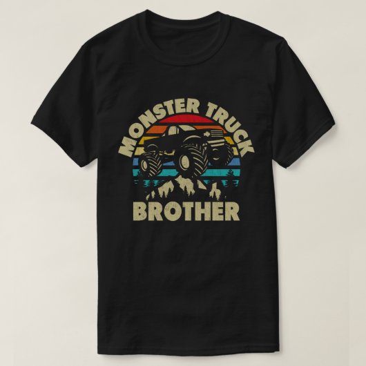 Monster Truck Broer Matching Familie T-shirt (Design voorkant)